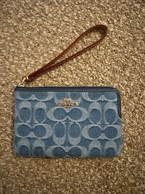 Coach Denim Wristlet
